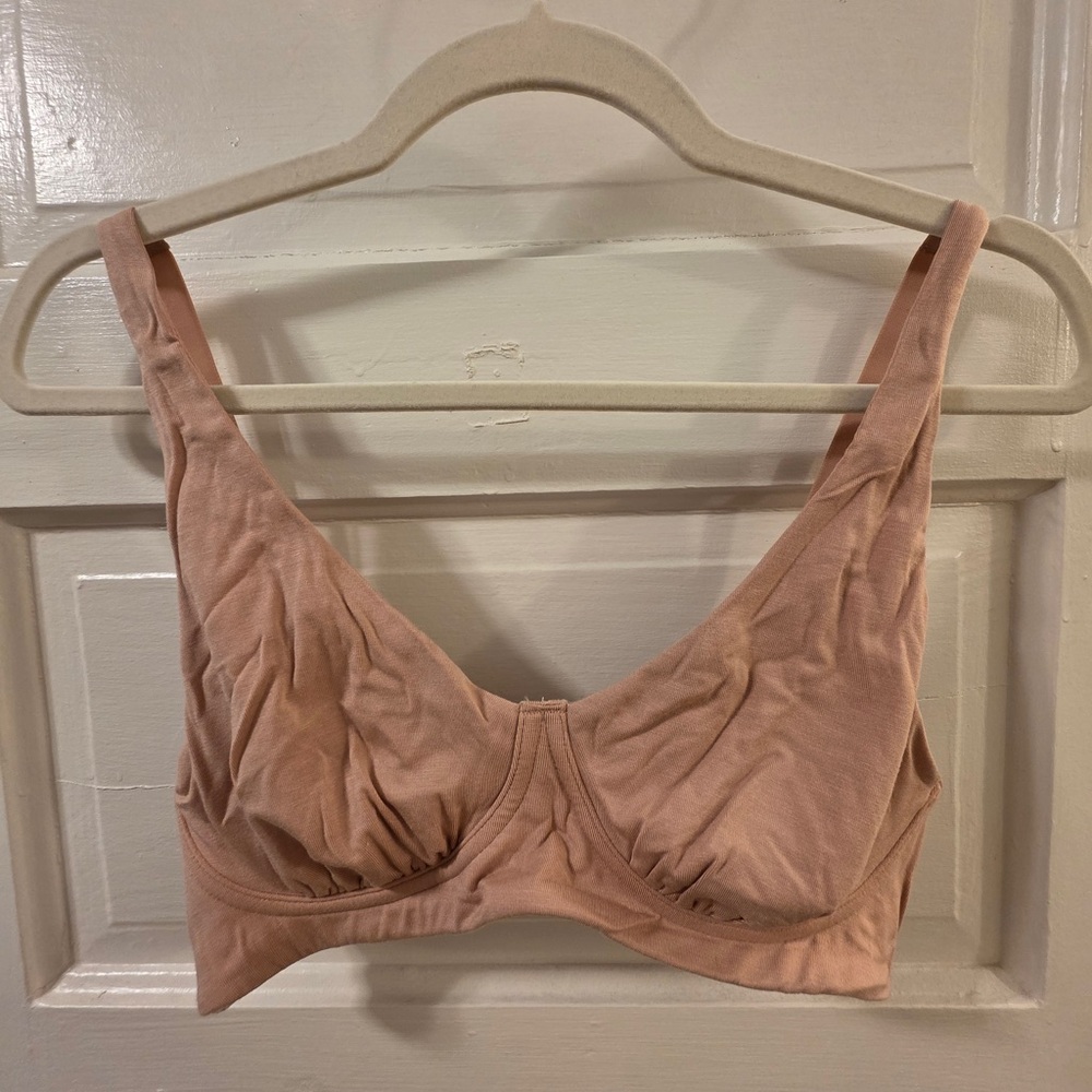 NWT MeUndies UltraModal™ FeelFree Longline Bralette Soft Pink